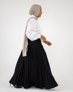 TILA Plissé Skirt - Black