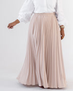 TILA Plissé Skirt - Beige